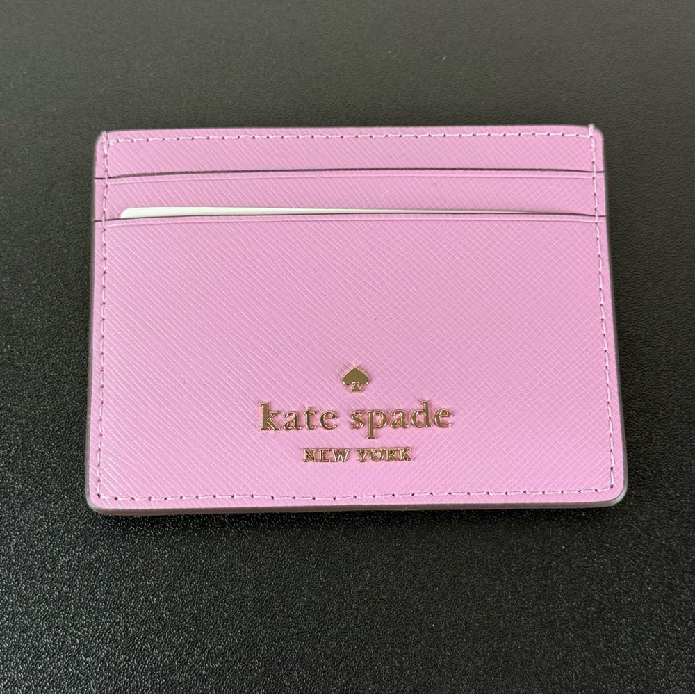 Kate Spade Madison Pink Berry Saffiano Leather Card Holder KI368 NWT Retail $89